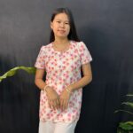 Beautiful Florel Short Kurti  White