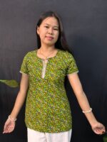 Green Florel Short Kurti - Image 2