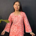 Pink Short Kurti florel