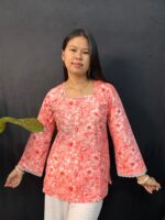 Pink Short Kurti florel
