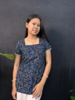 Florel Short Kurti Black & Blue - Image 3