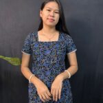 Florel Short Kurti Black & Blue