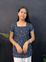 Florel Short Kurti Black & Blue