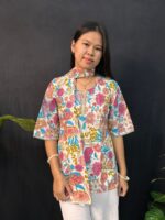 beautiful floral Short Kurti with Dupatta