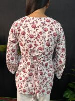 beautiful floral White short kurti - Image 3