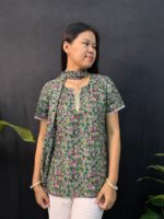 beautiful floral short kurti with Dupatta - Image 3