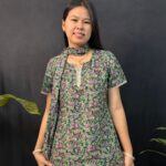 beautiful floral short kurti with Dupatta