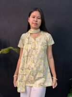 Beautiful Florel Rayon Short Kurti  With Dupatta - Image 2